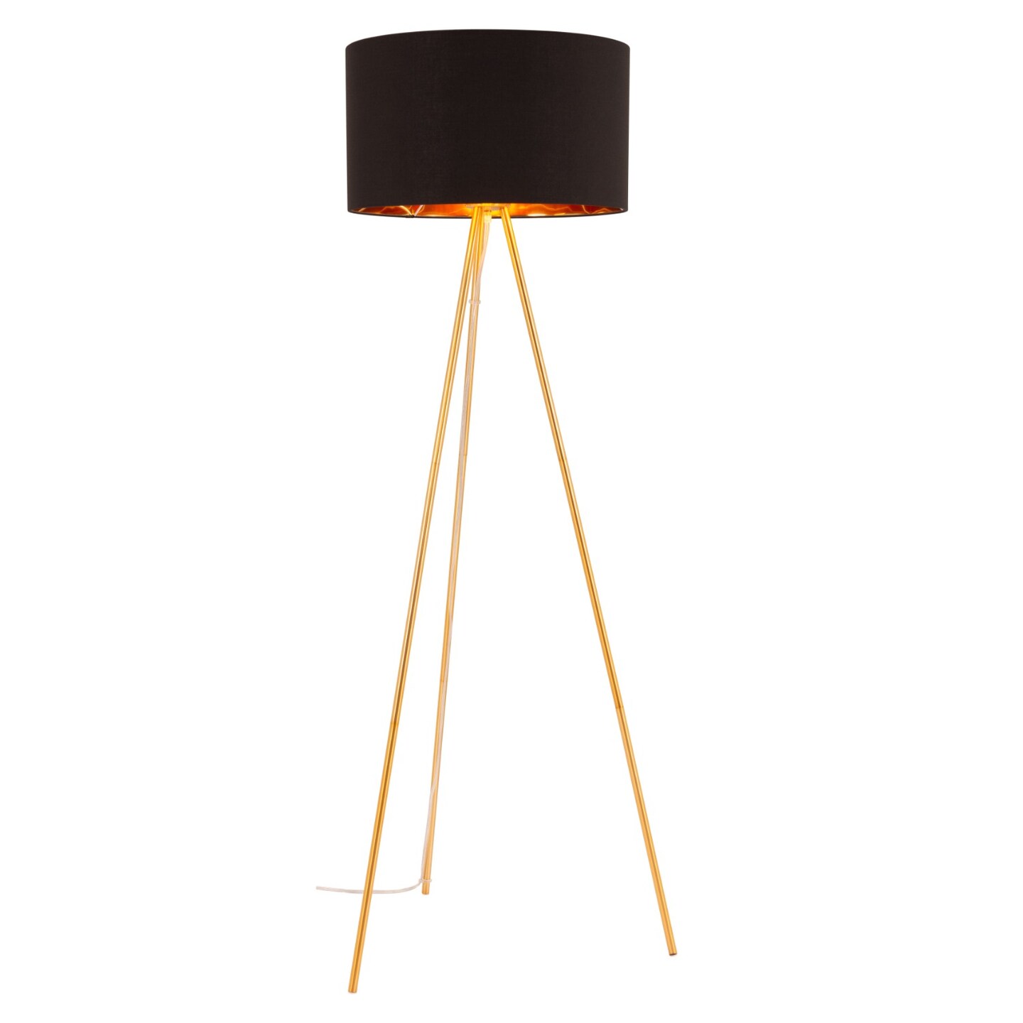Modern Home 63.75&#x22; Black and Brass Finish Floor Lamp