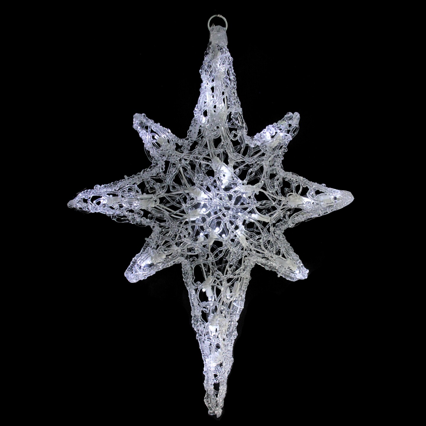 Hofert 24 White Led Lighted Twinkle Hanging Star Of Bethlehem