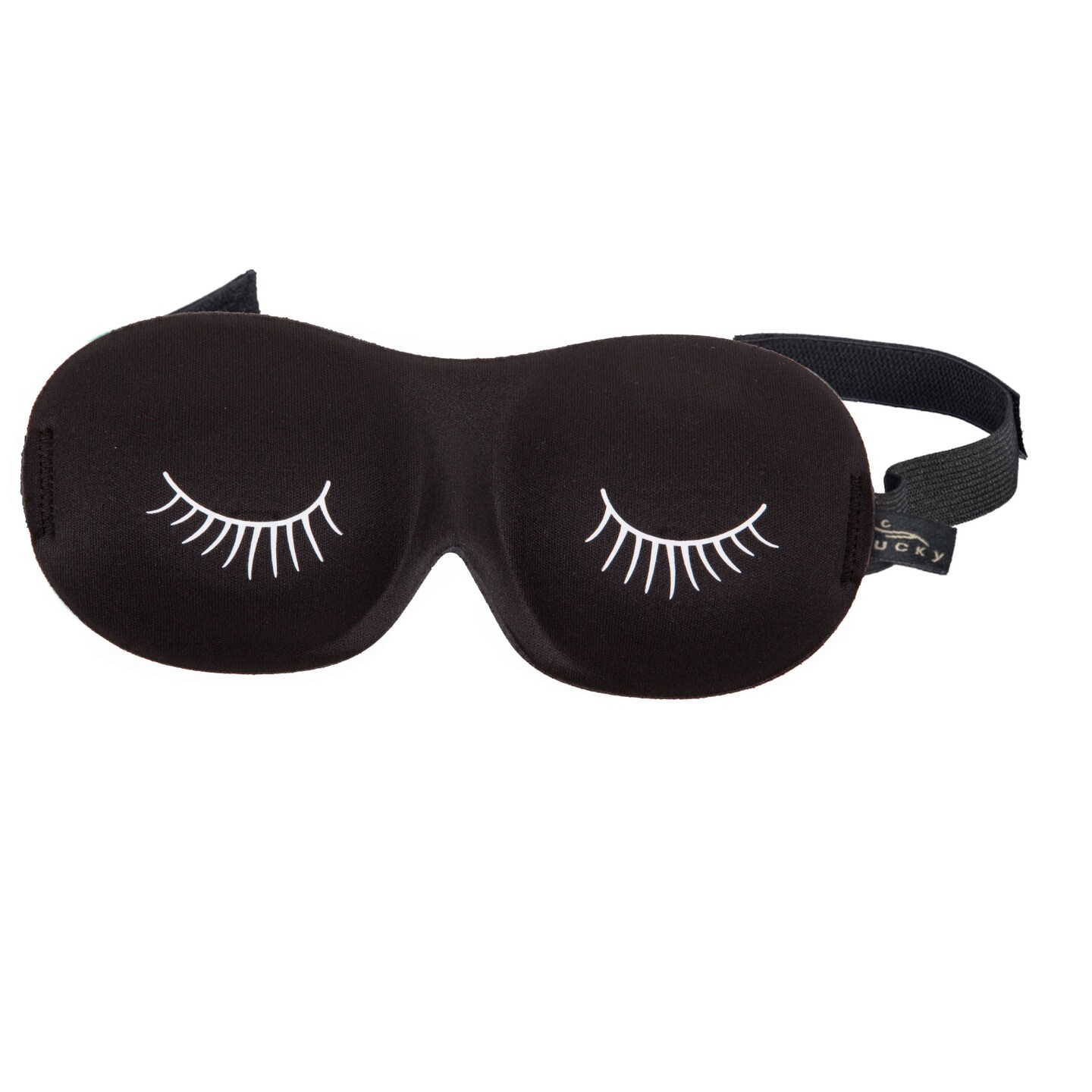 Contemporary Home Living 8&#x22; Black and White Personal Accessories Bucky Ultralight Eyelash Sleep Mask