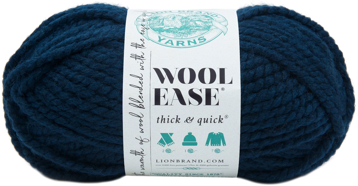 Lion Brand Wool-Ease Thick &#x26; Quick Yarn-Petrol Blue
