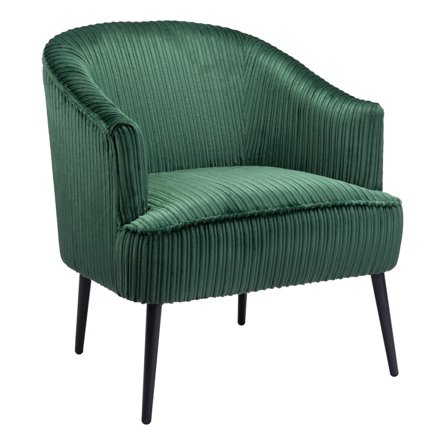 Modern Home 31" Green and Black Boho Style Upholstered Accent Chair