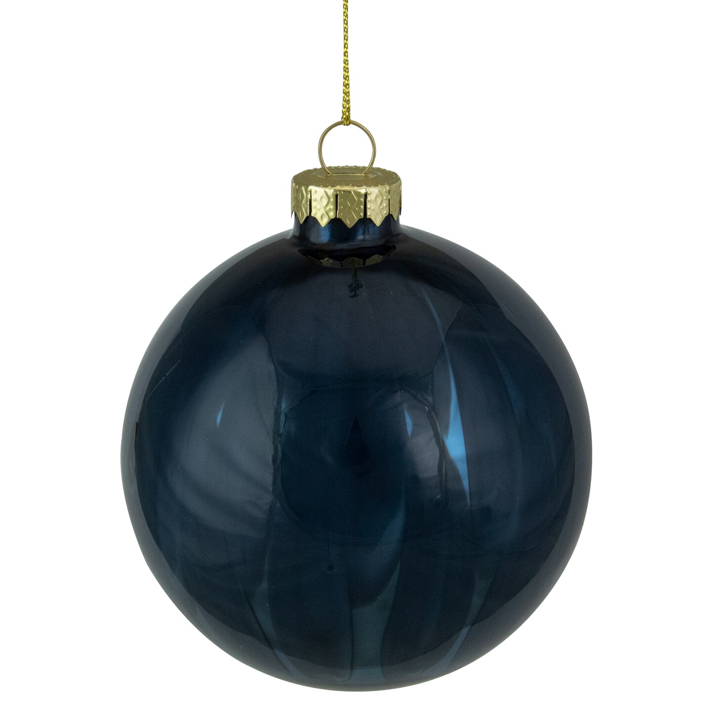 Northlight Shiny Glass Christmas Ball Ornament - 4" - Midnight Blue