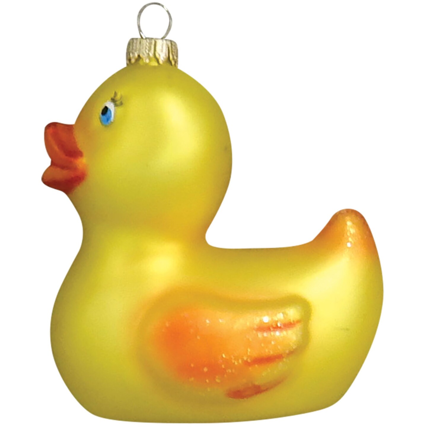 Christmas by Krebs 3.75&#x22; Yellow Ducky Figurine Glass Christmas Ornament