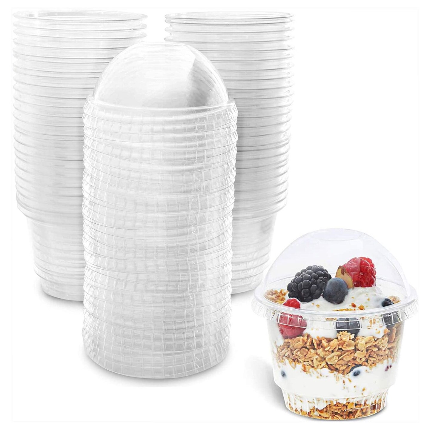 Disposable Dessert Cups With Lids, Pudding Cups, Ice Cream Cups
