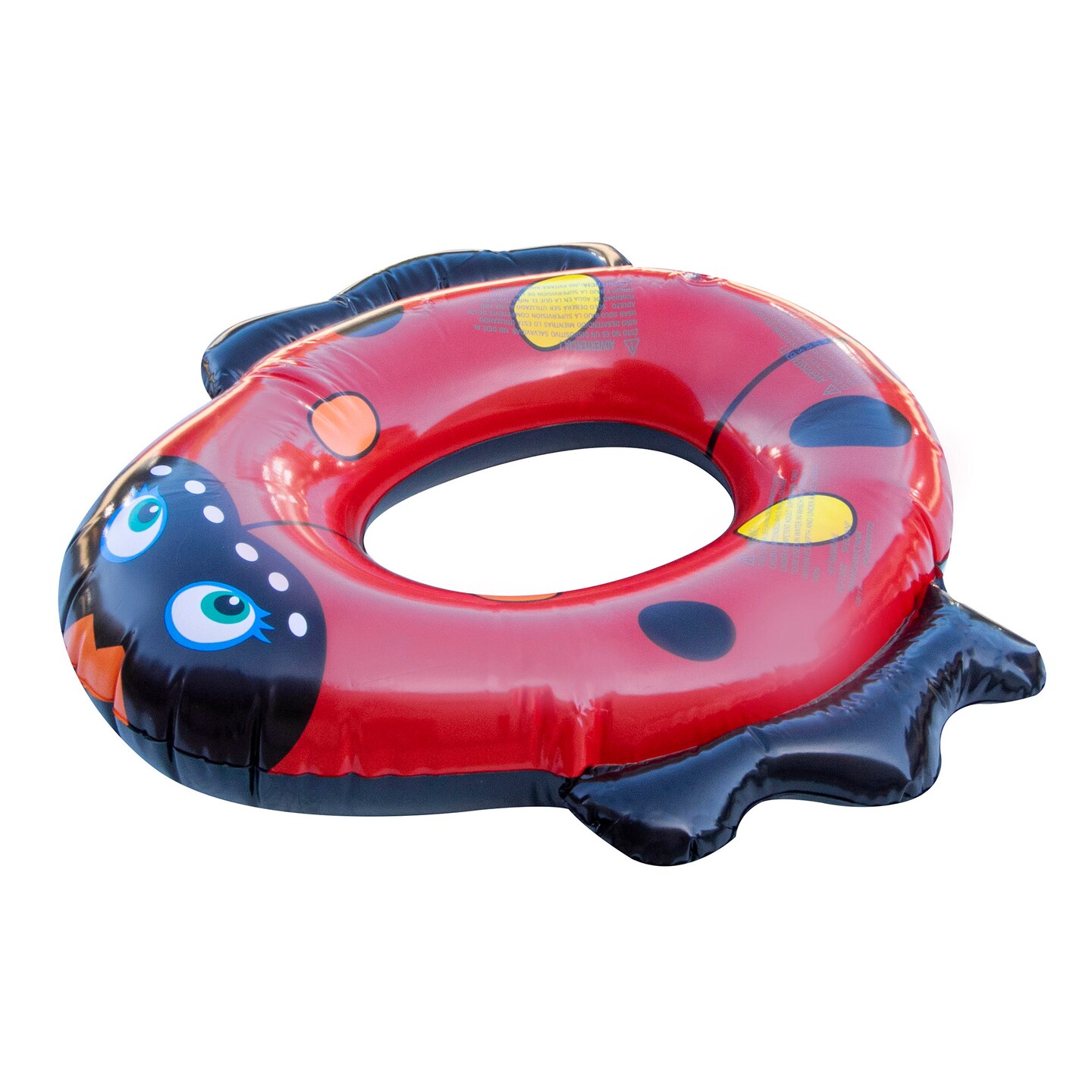 Swim Central Red and Black Inflatable Ladybug Swim Ring Tube Pool Float,  24-inch