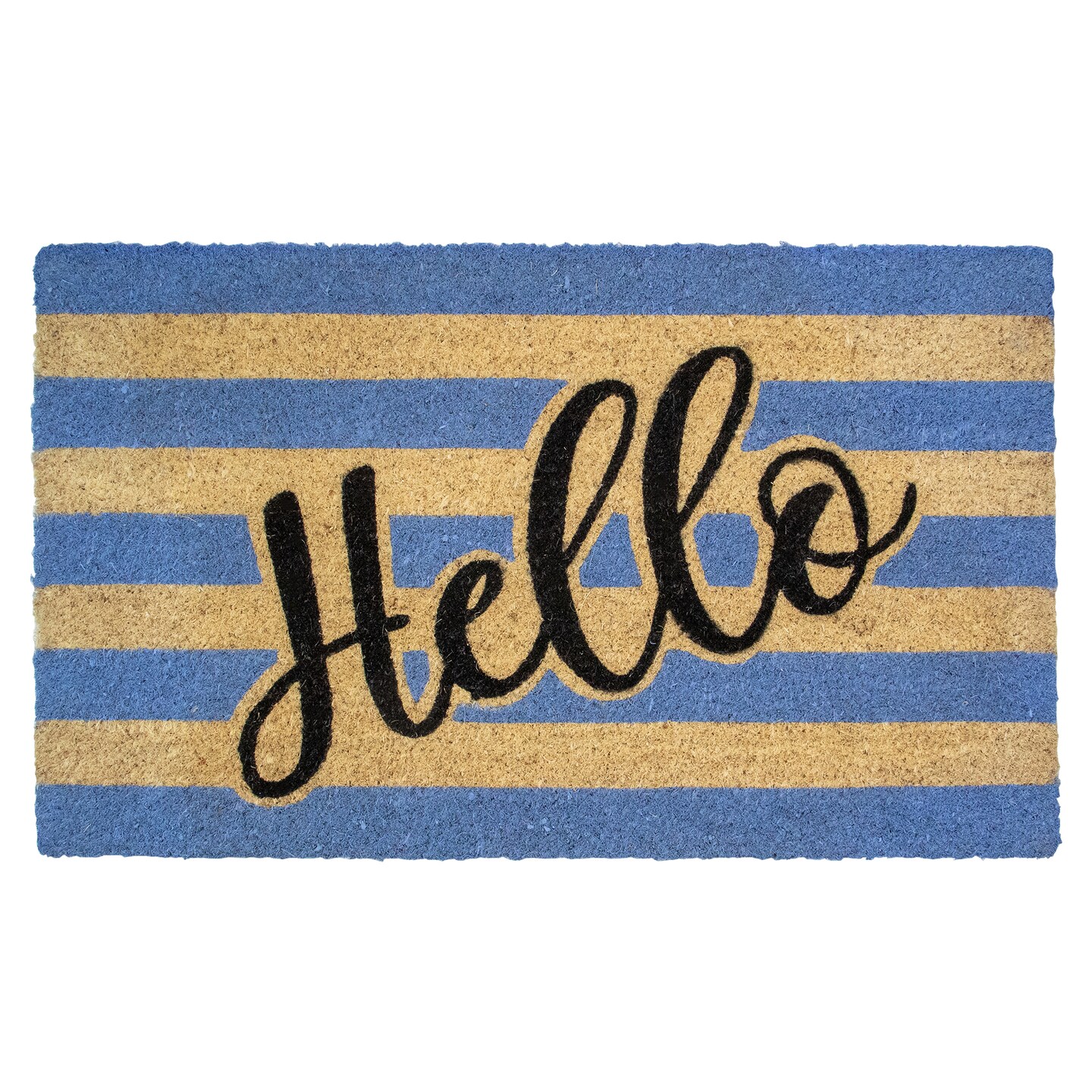 Northlight Natural Coir "Hello" Outdoor Rectangular Doormat 18" x 30"