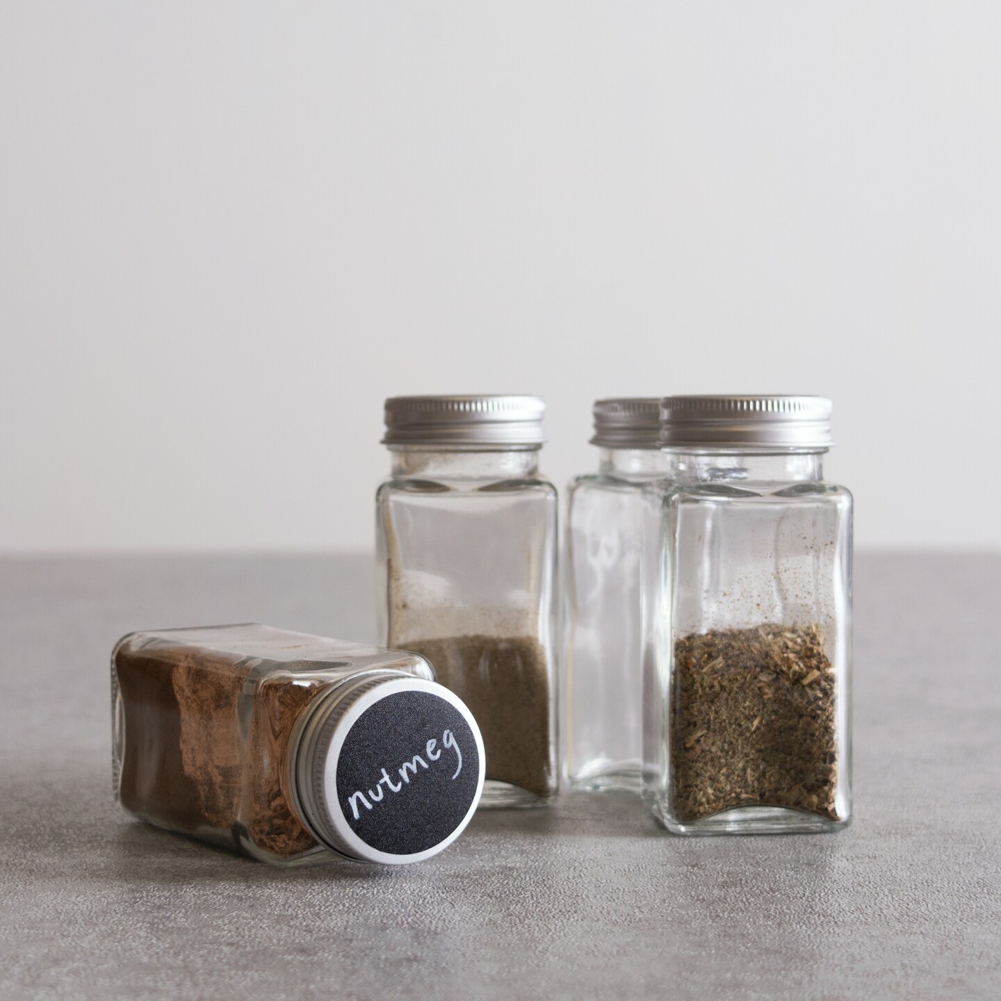 Contemporary Home Living Set of 12 Multi-purpose Glass Jar 4 oz