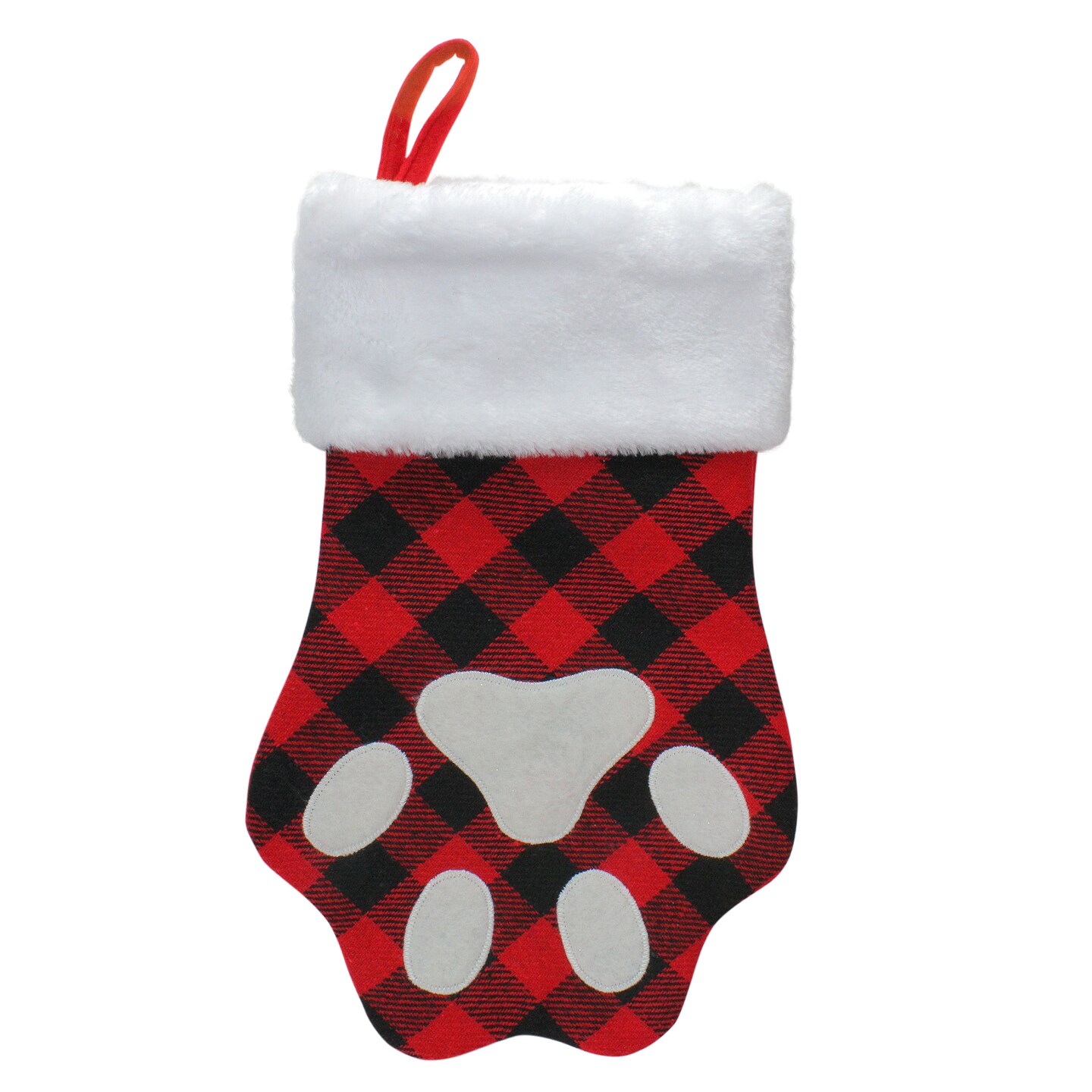 buffalo plaid dog stocking