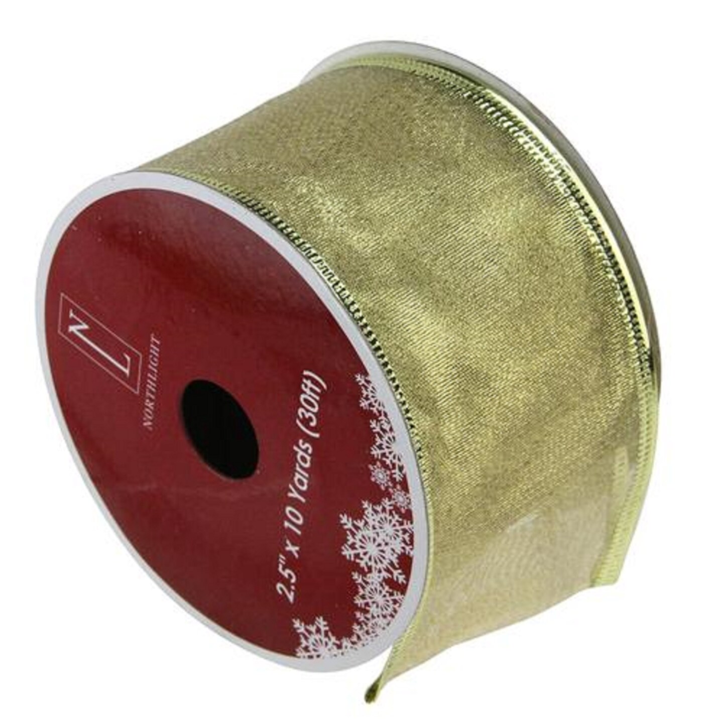 Northlight Textured Gold Wired Christmas Craft Ribbon 2.5&#x22; x 10 Yards