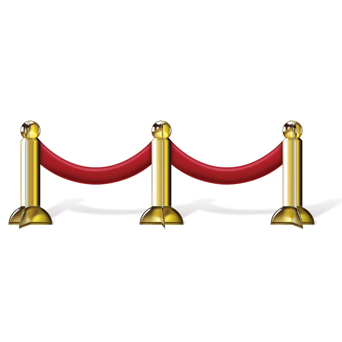 Beistle 3-D Stanchion Centerpiece Decorations - 36" - Red and Gold - Pack of 12