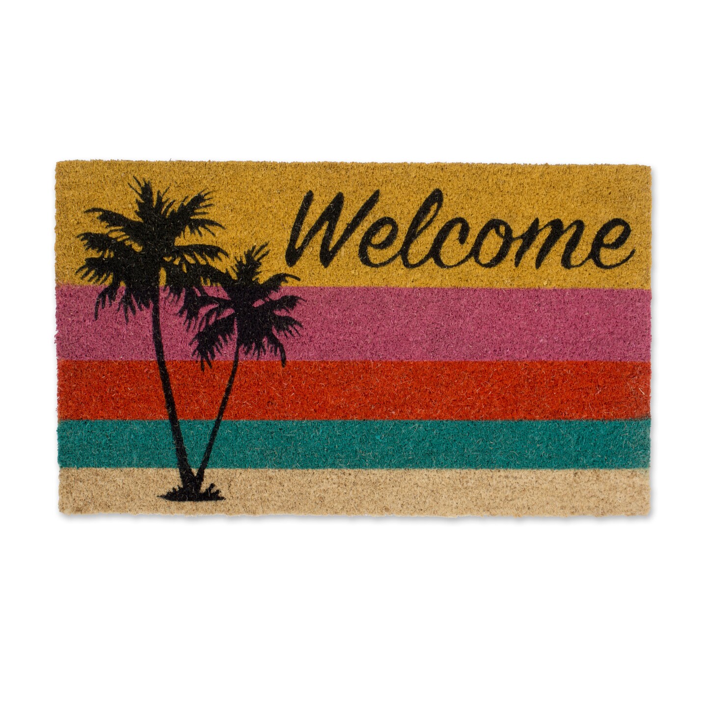 Contemporary Home Living Welcome Palm Tree Rectangular Doormat - 18" x 30"