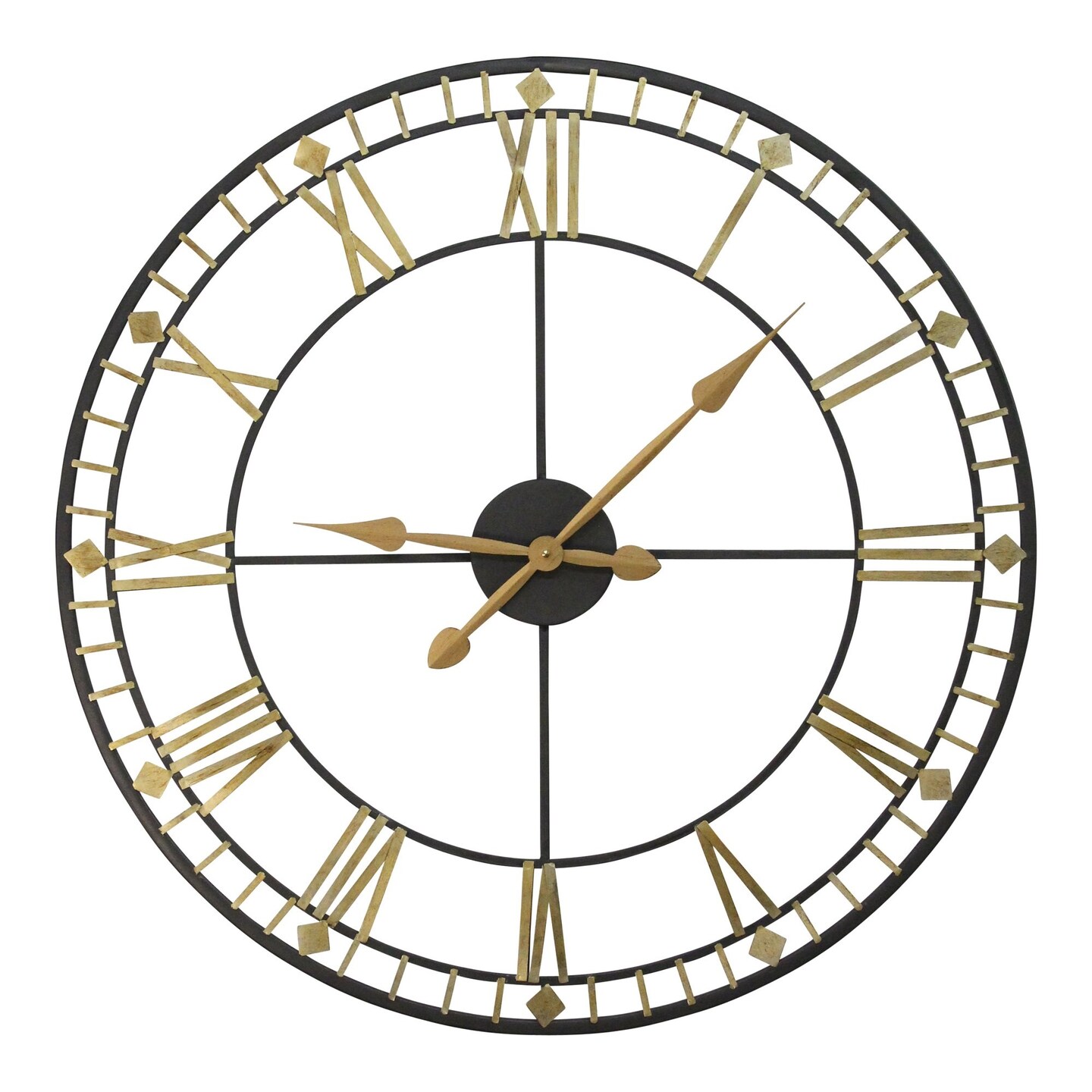 Contemporary Home Living 31.50&#x22; Oversized Round Industrial Wall Clock