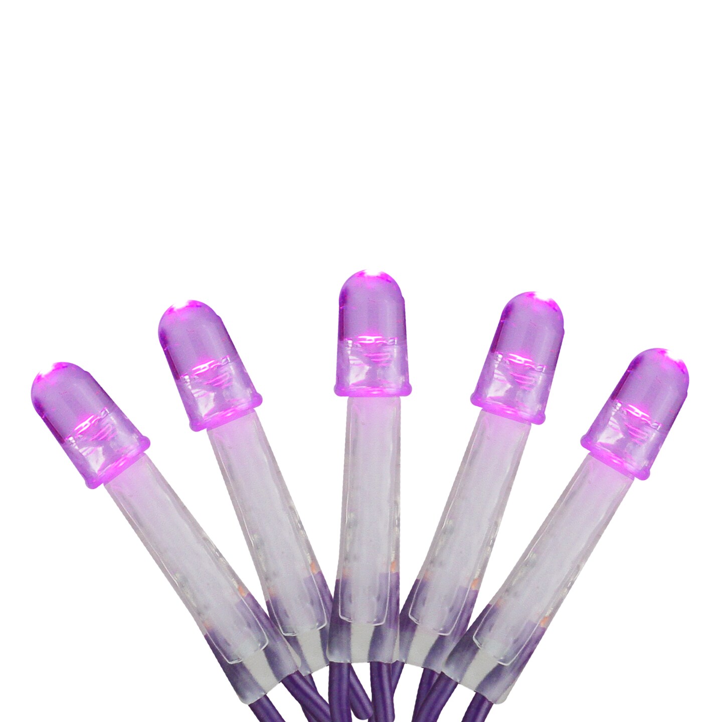 Brite Star 2&#x27; x 8&#x27; Purple LED Tree Trunk Wrap Christmas Net Lights - Purple Wire