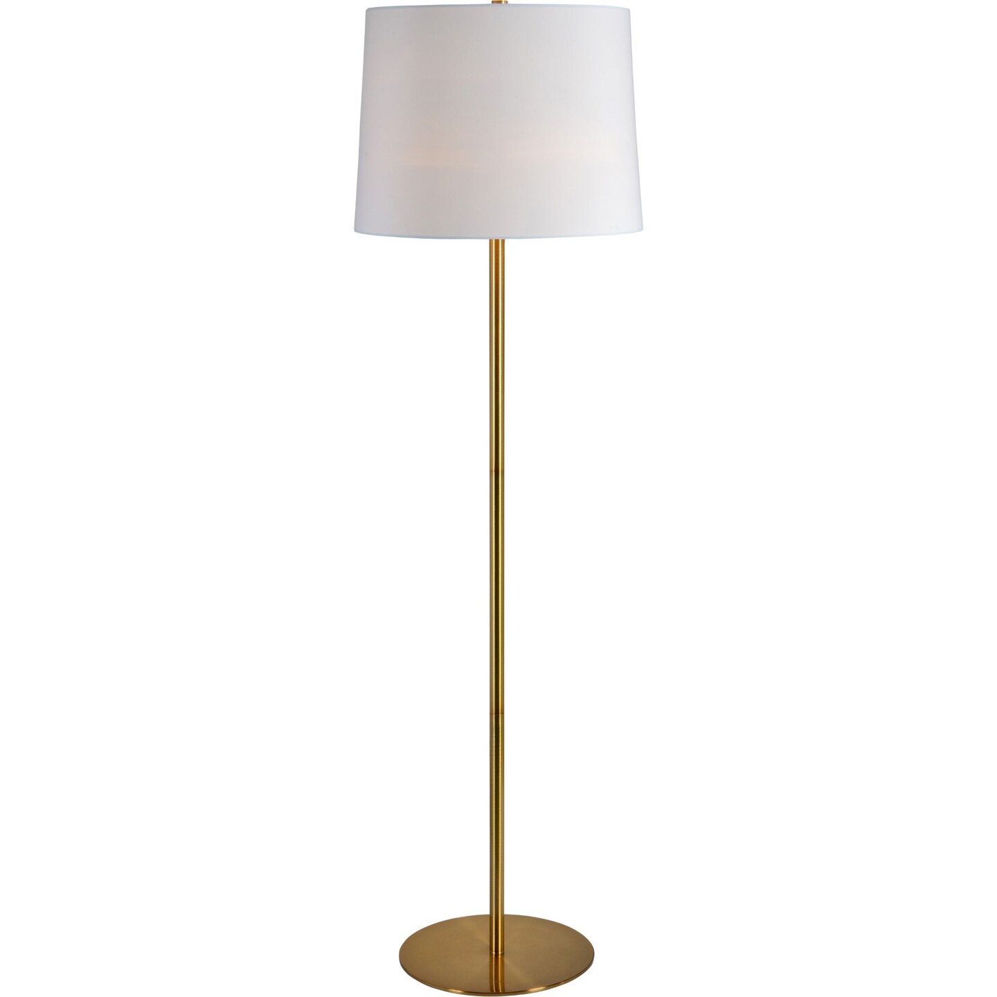 Signature Home Collection 60&#x22; White and Gold Contemporary Floor Lamp