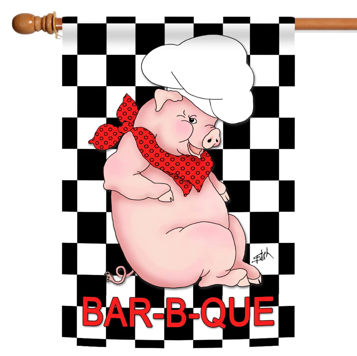 Toland Home Garden BBQ Pig Outdoor House Flag 40&#x22; x 28&#x22;
