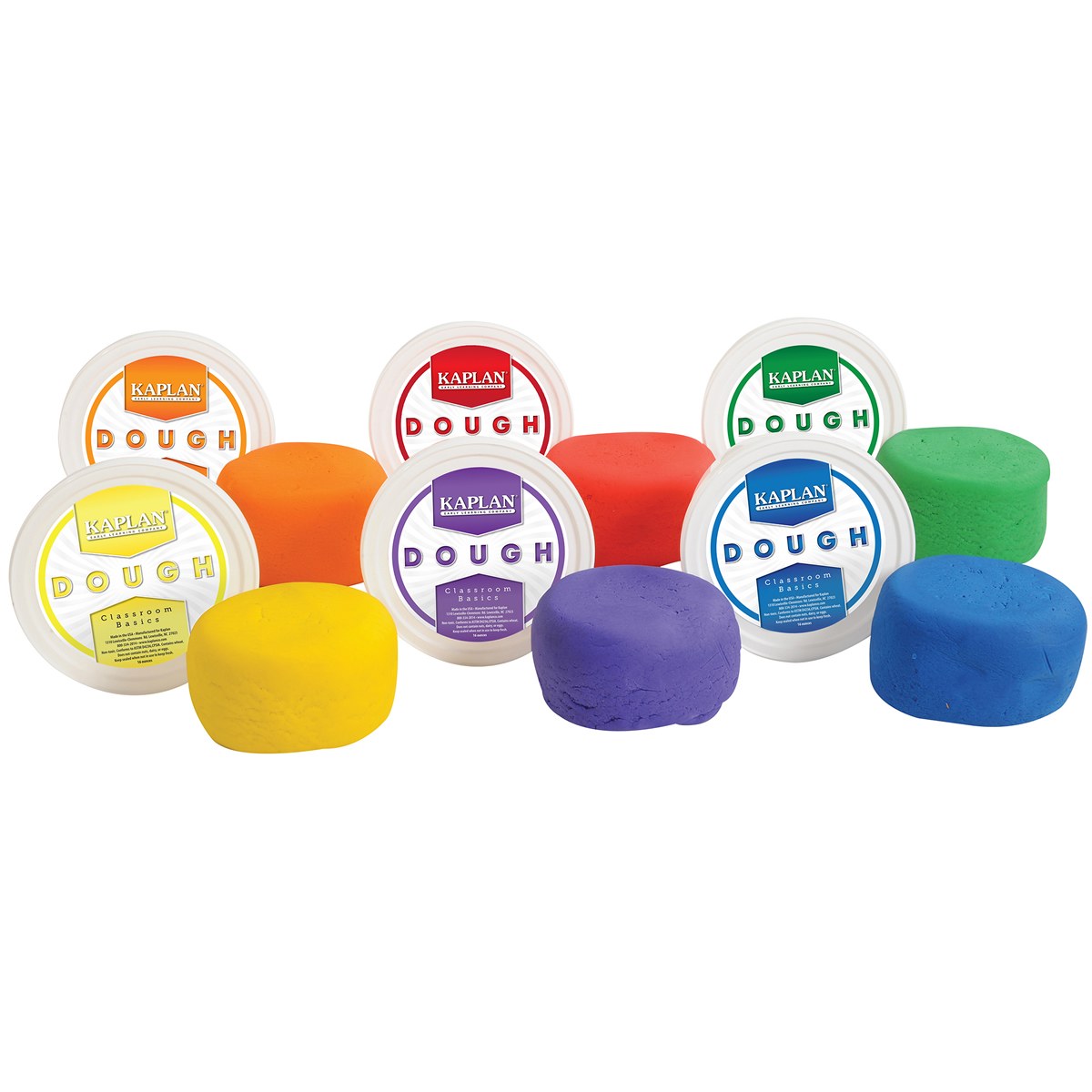Kaplan Early Learning Company Kaplan Dough Classic Colors - 1 lb Containers - Set of 6