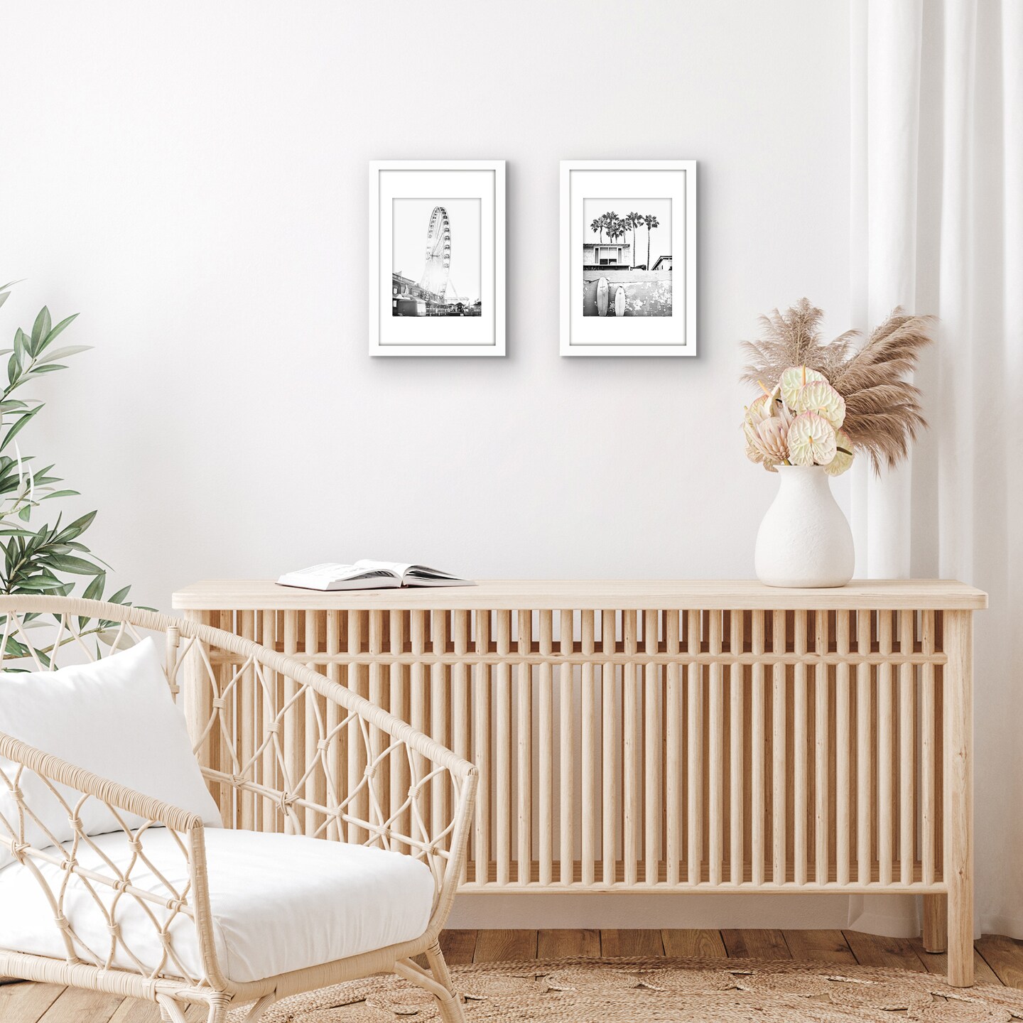 Americanflat 2 Pack of Picture Frames with Mat - Plexiglass Cover