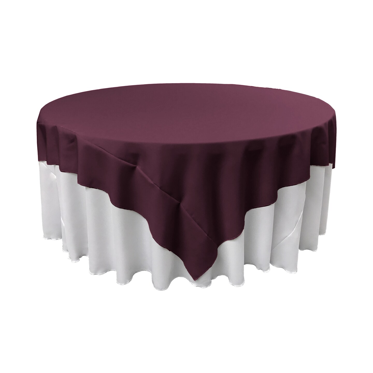 90x90 Inch Square Tablecloth Durable Polyester Poplin, Perfect for Dining &#x26; Special Events