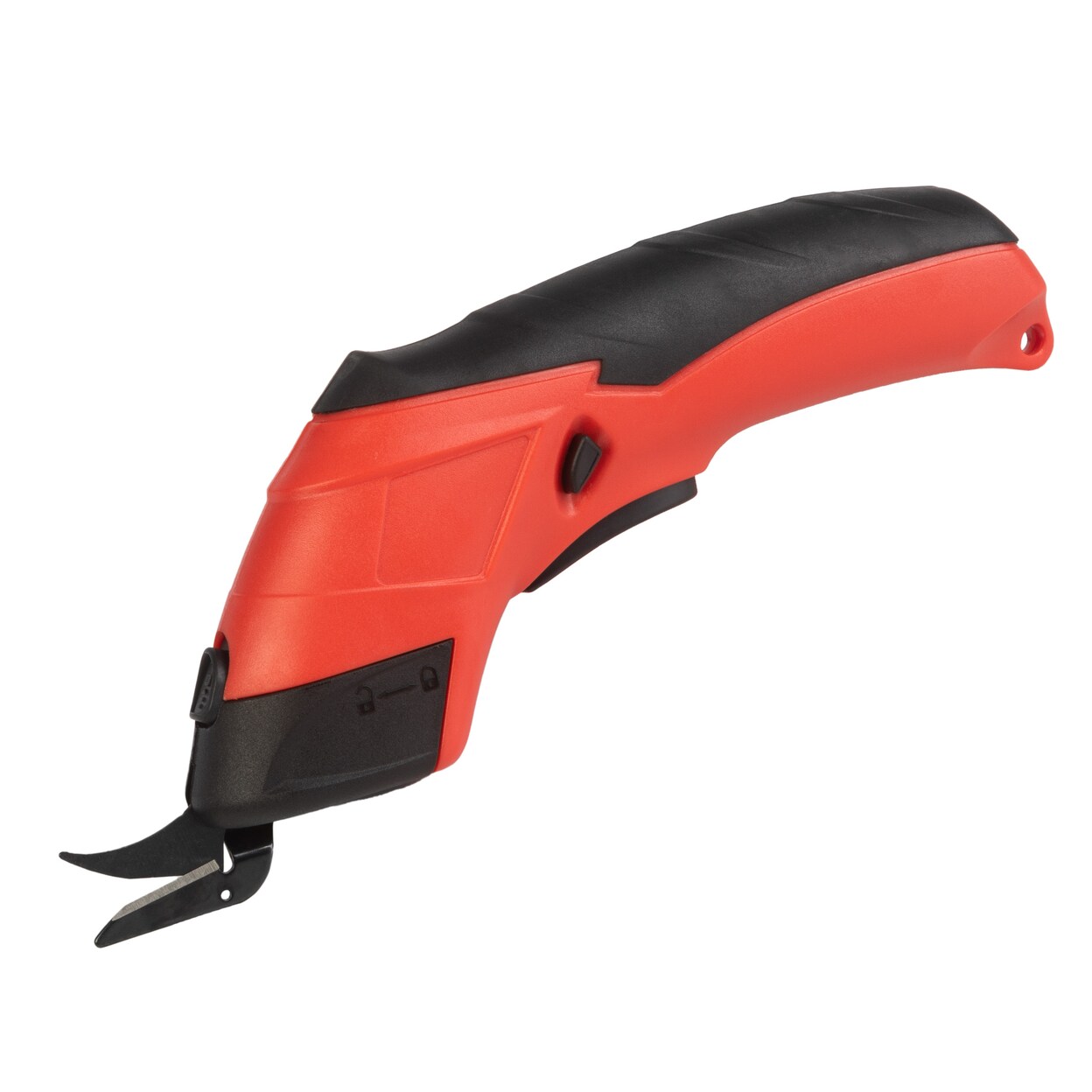 Cordless Rechargeable Electric Scissors Red Black Leather Carpet Cutter 2 Blades