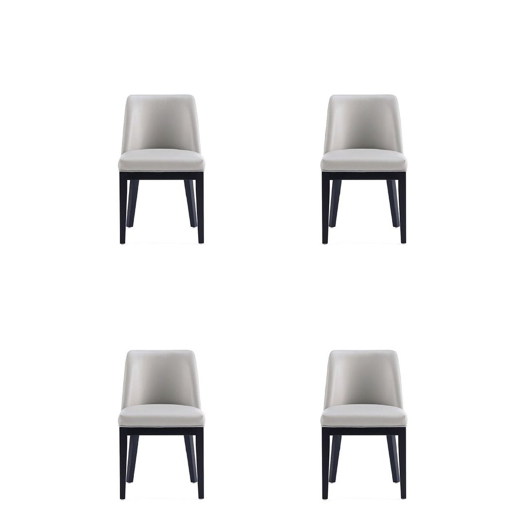 Manhattan Comfort Gansevoort Modern Faux Leather Dining Chair (Set of 4)