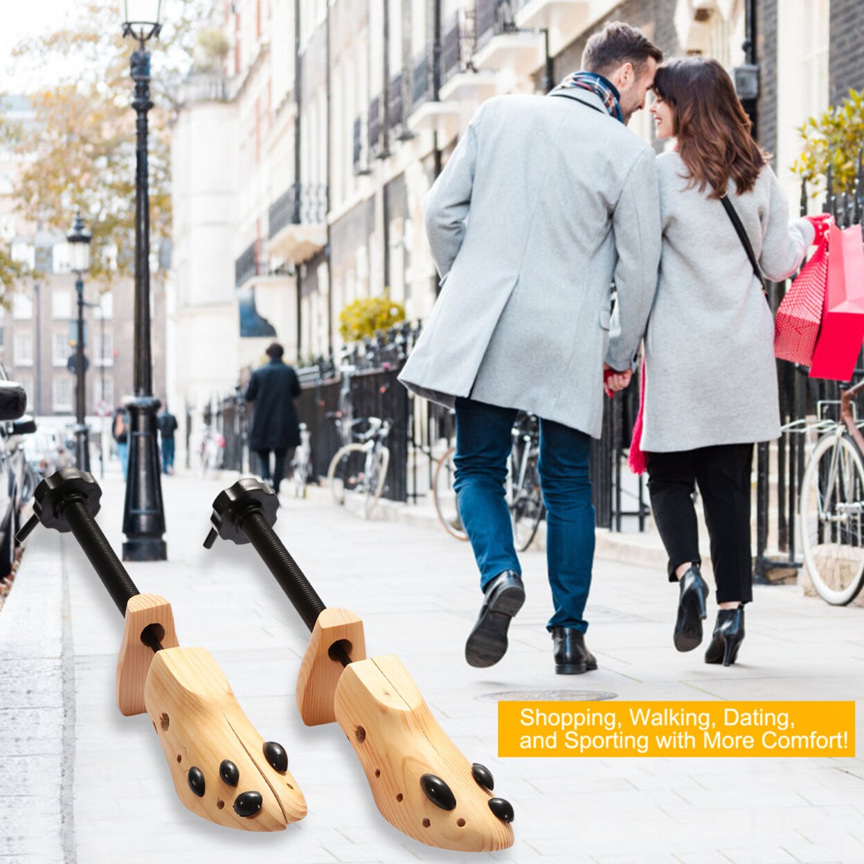2Pcs Shoe Stretcher 2-Way Shoe Widener Expander Shoe Tree Adjustable Length