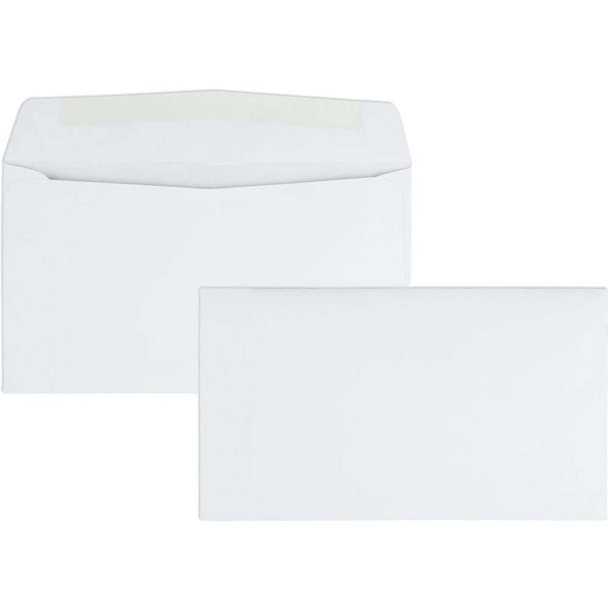 Quality Park   Contemporary White Business Envelopes - Business- 3by4 - 3 5by8&#x22;W x 6 1by2&#x22; L- 24 lb - Gummed - Wove -