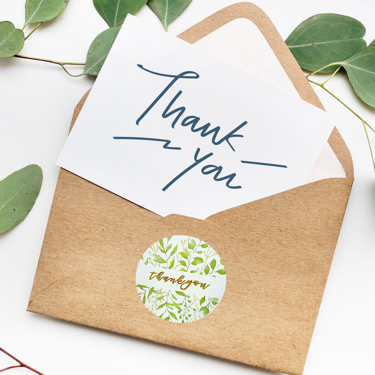 Wrapables 1.5" / 2" Thank You Stickers Roll, Sealing Stickers and Labels for Boxes, Envelopes, Bags, Small Businesses, Weddings, Parties (500pcs)