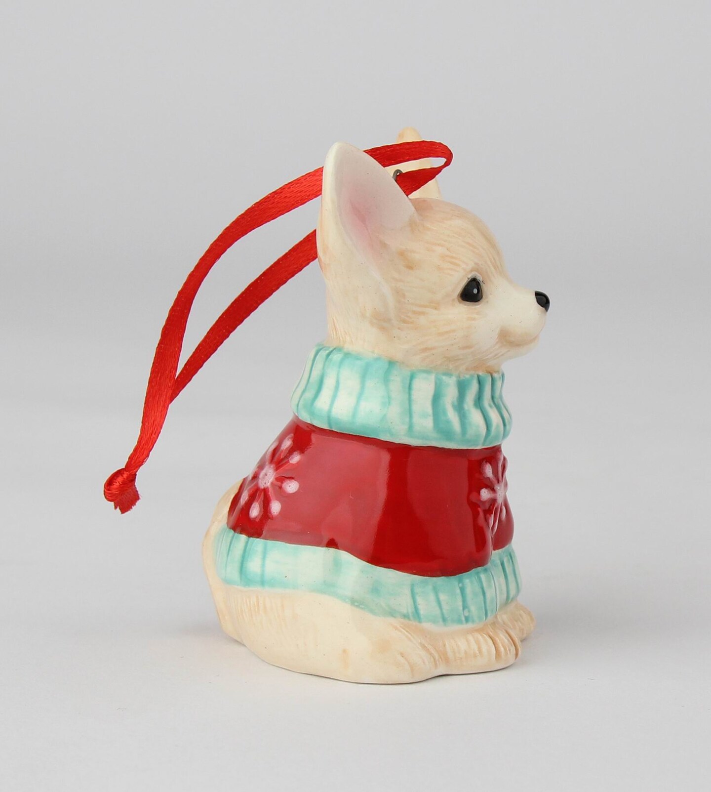 Ceramic Christmas Chihuahua Ornament, Gift for Her, Gift for Mom, Kitchen D&#xE9;cor, Dining Table D&#xE9;cor, Gift for Dog Lover, Pet Loss Gift