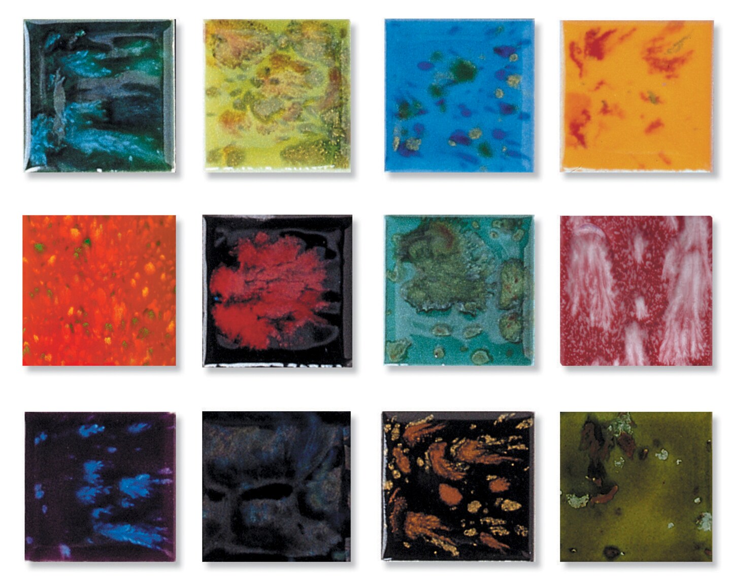 Sax True Flow Colorburst Glazes, Assorted Colors, 4 Ounces, Set of 12