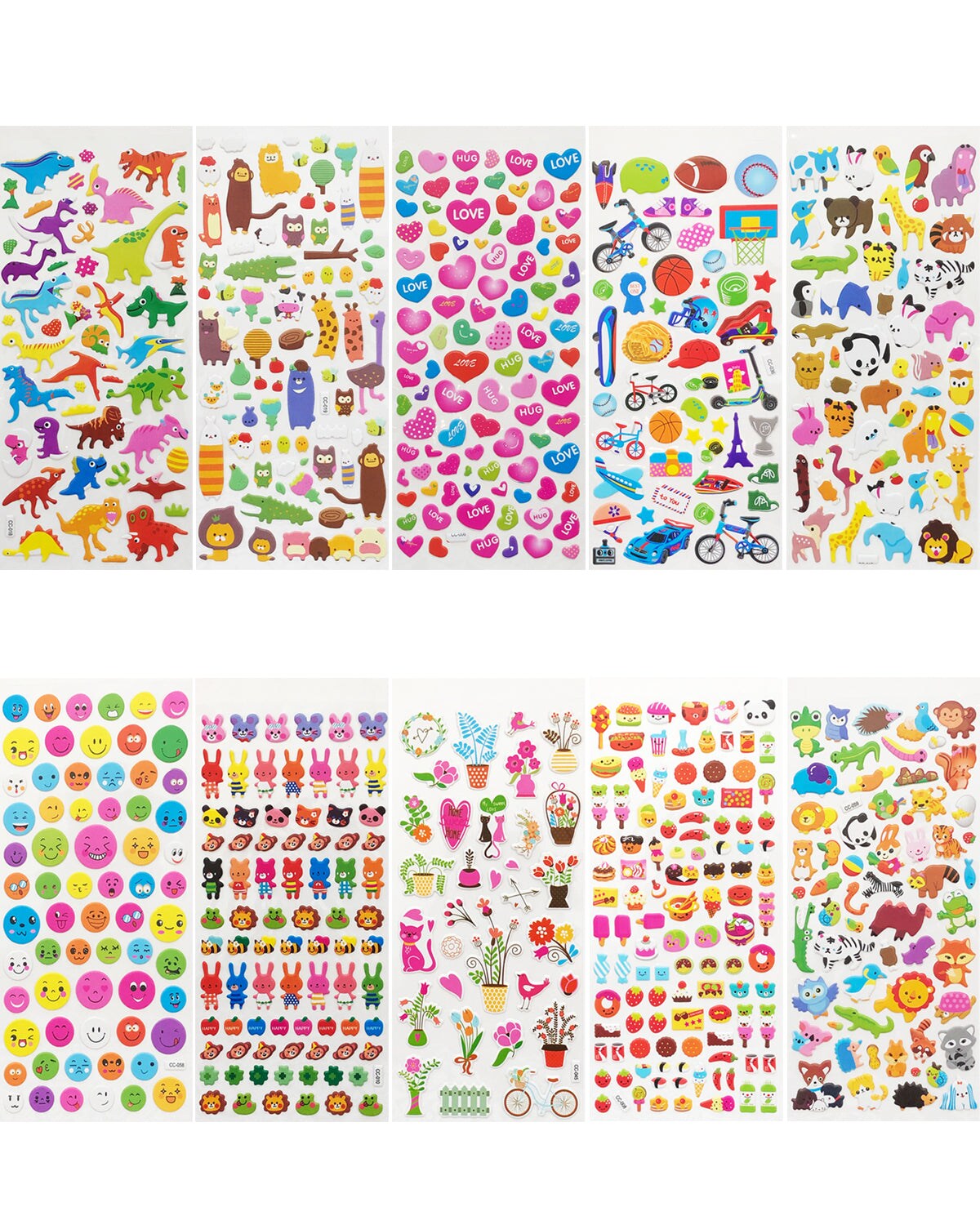 3D Puffy Stickers (A)