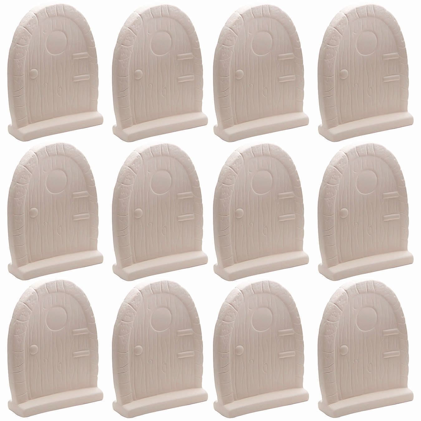 Color-Me&#x2122; Ceramic Bisque Fairy Door (Pack of 12)