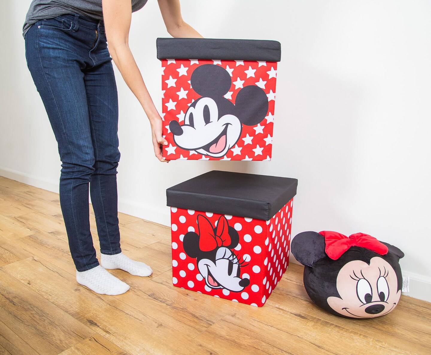 Disney Mickey & Minnie Storage Bin Cube Organizers - Thumbnail 2