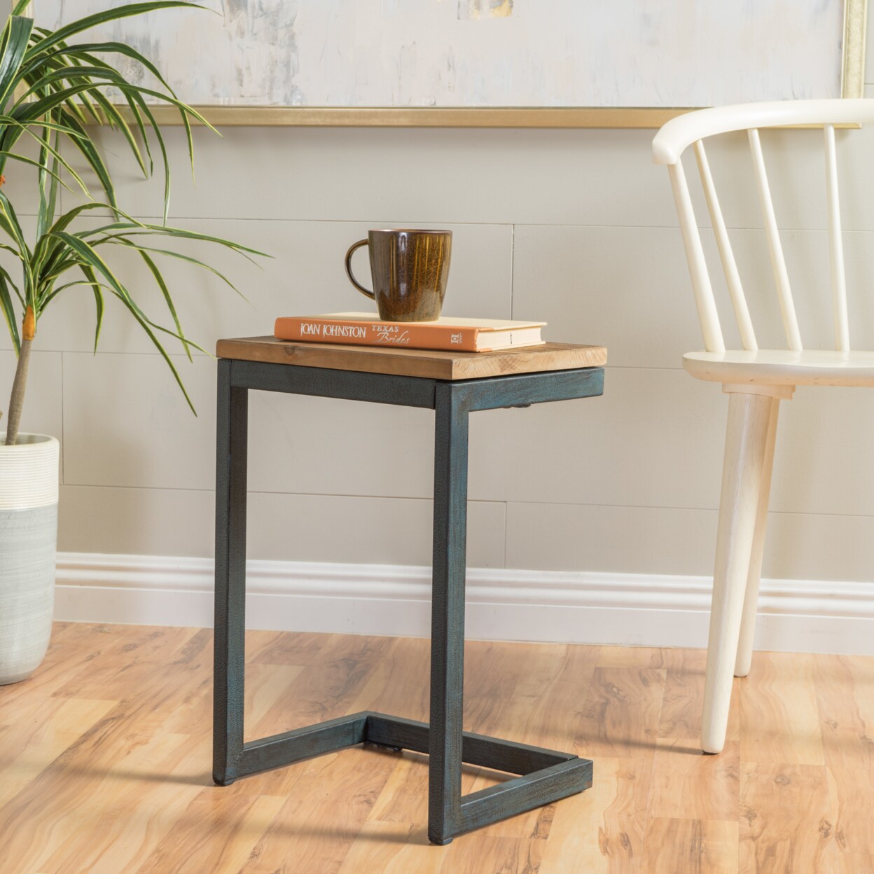 GDFStudio Ramona Fir wood Antique Accent Table