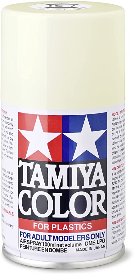 Tamiya TS-7 Racing White, 100ml Spray Lacquer Paint For Plastics