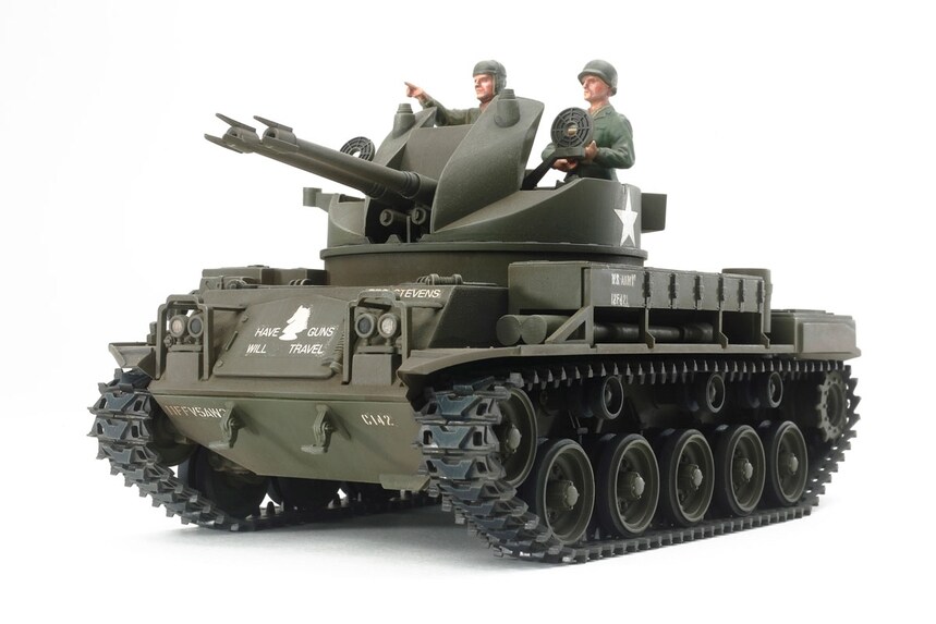 Tamiya 1/35 TAM35161 - 1/35 Tamiya US M42 Duster Tank w/Self-Propelled AA Gun & 3 Crew Assembly Kit