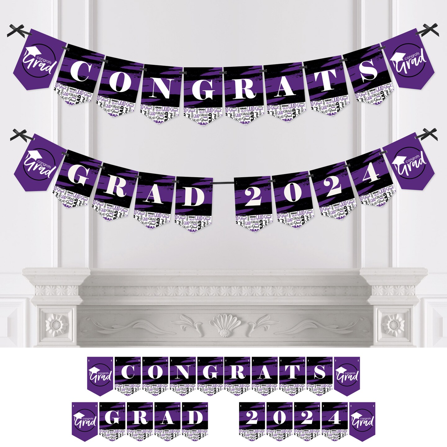 Big Dot Of Happiness Purple Graduation Bunting Banner Party   1152983260113495520 