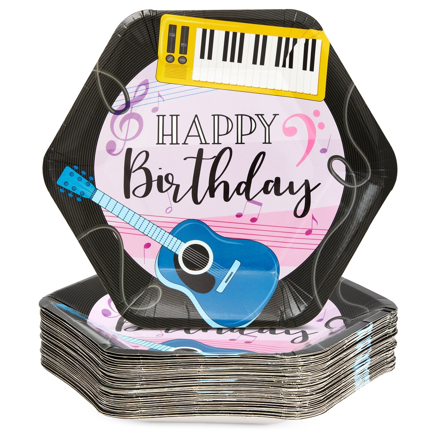 48 Pack Hexagon Music Notes Party Plates for Music Themed Party Decorations (8 x 9 In) Michaels