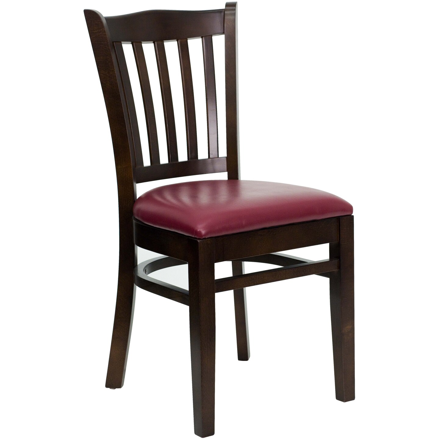Emma and Oliver Vertical Slat Back Wooden Restaurant Dining Chair