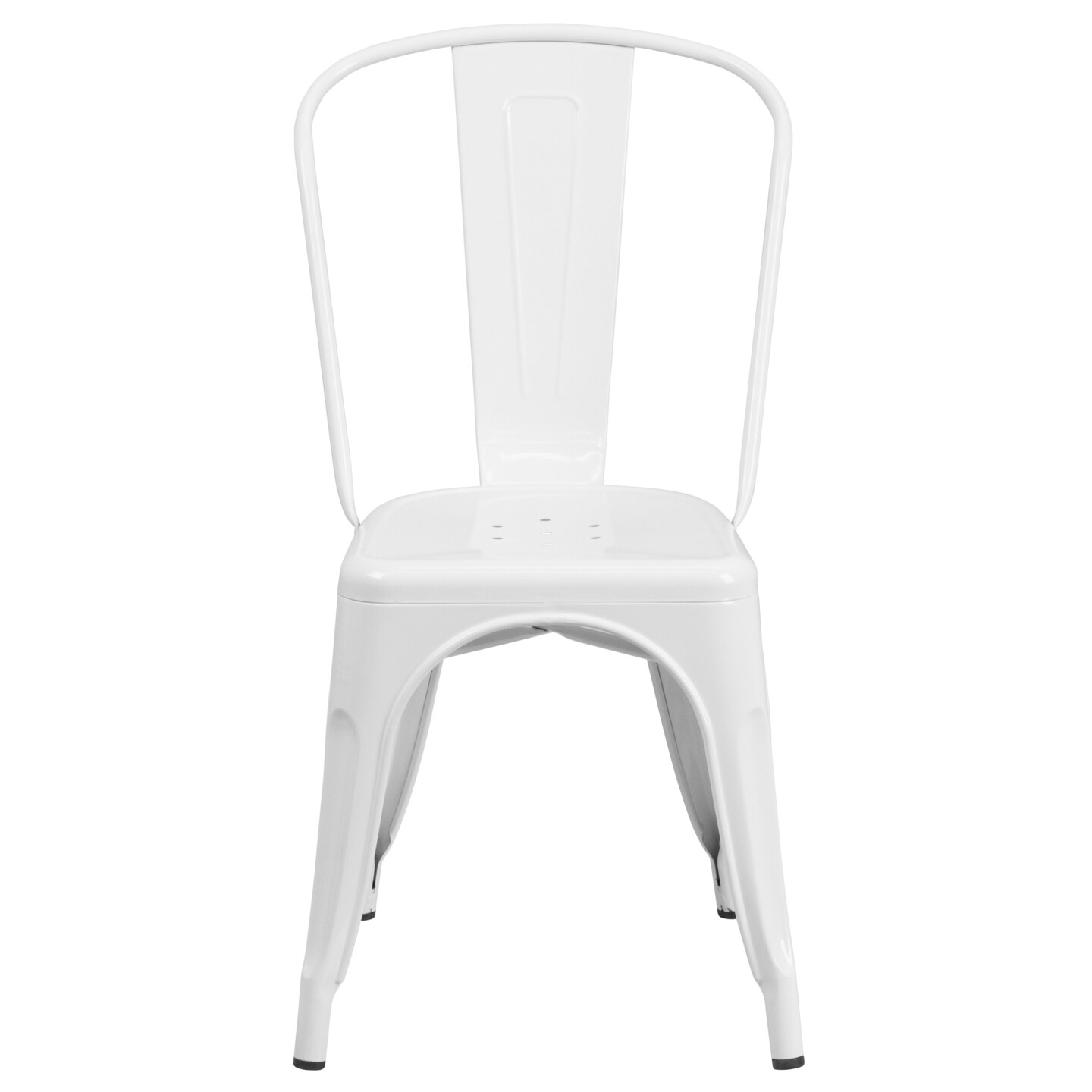 Emma and Oliver Commercial Grade 4 Pack Metal Indoor-Outdoor Stackable Chair