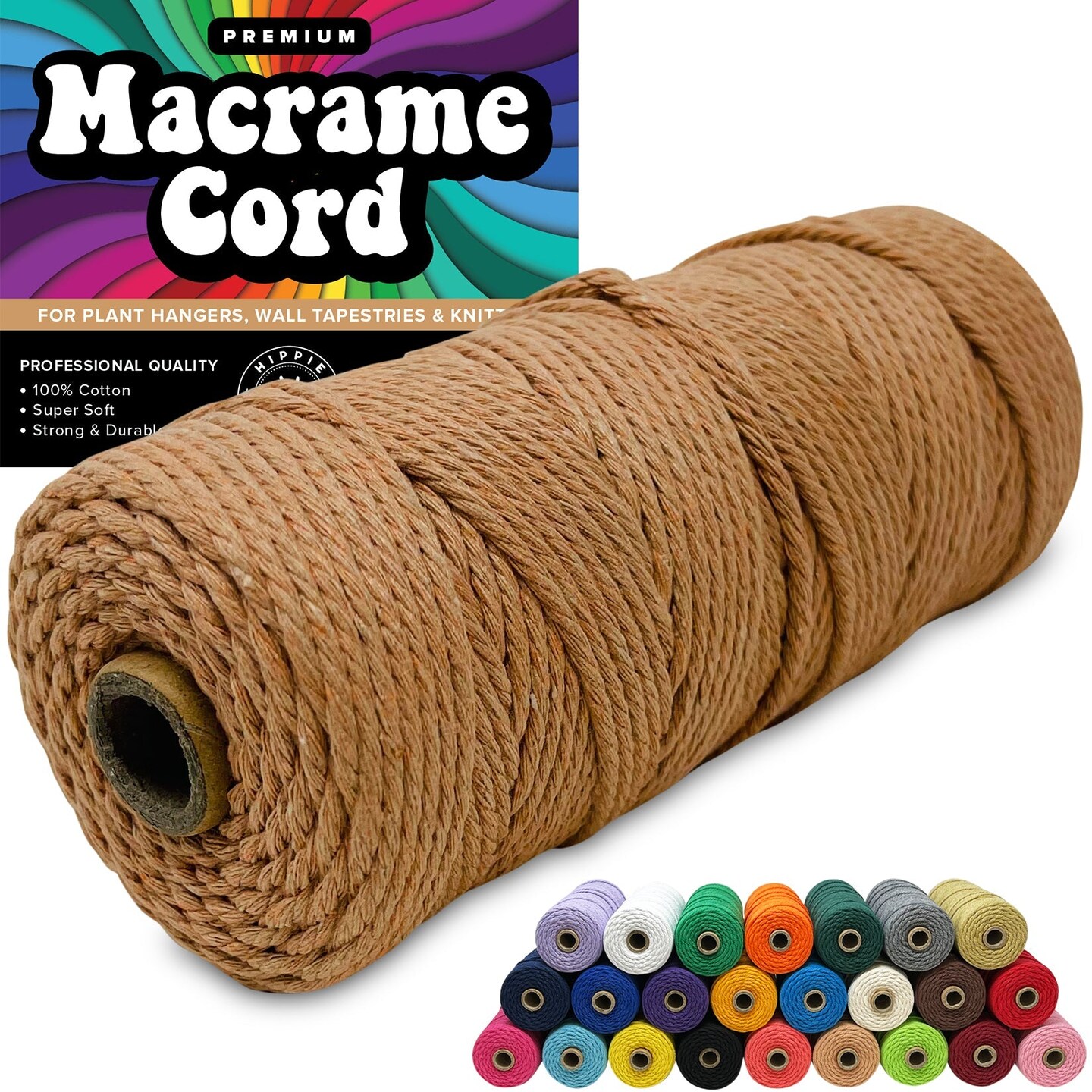 3mm Macrame Cord 3mm Thick Cords for Macrame Yarn 100% Cotton Colored Macrame Rope Cord Natural Craft Cord String Yarn Supplies 325 Feet 3 mm Cotton Macrame Cord Thin Macrame Supplies