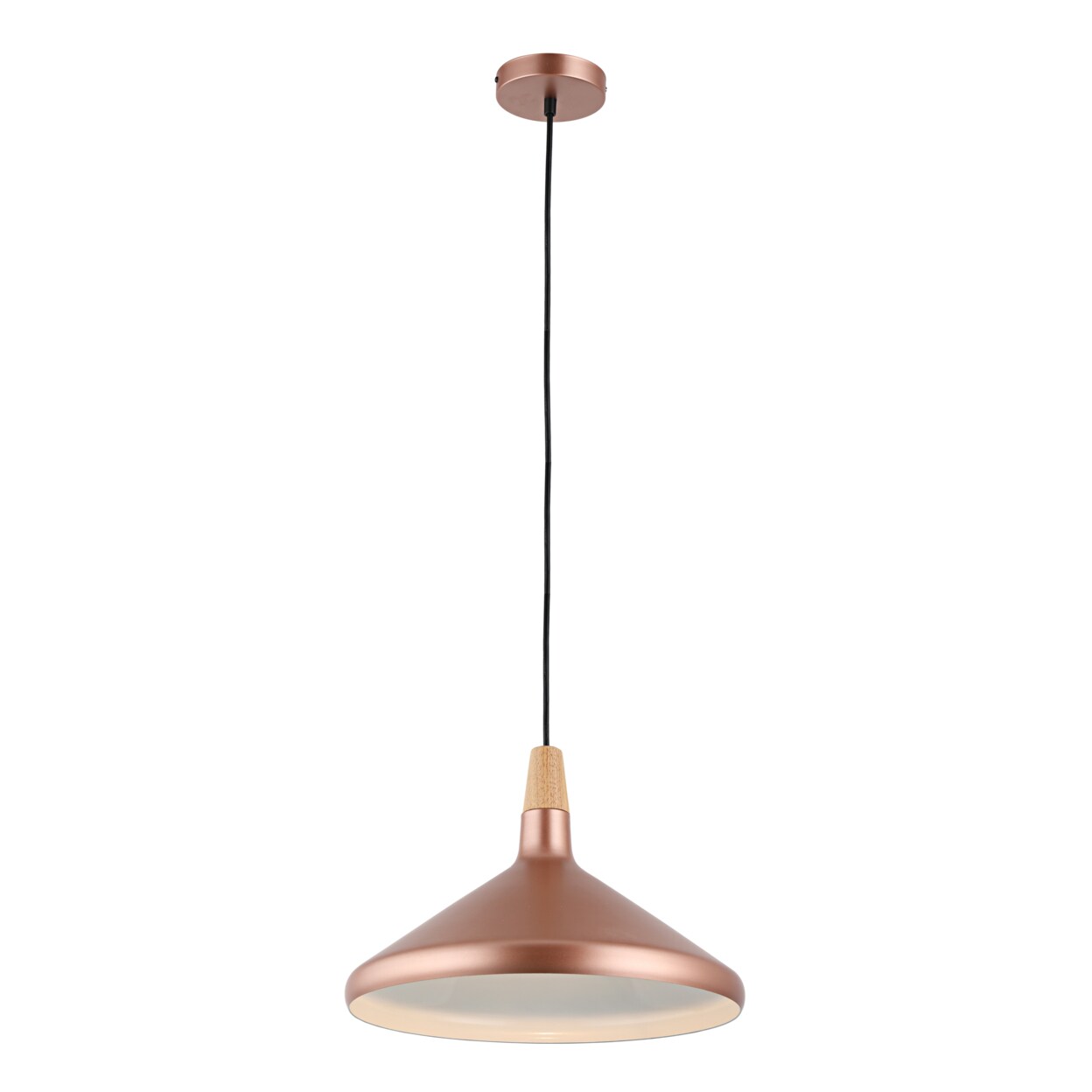 CHLOE Lighting Lighting IRONCLAD Contemporary-Style 1 Light Matt Rose Gold Ceiling Mini Pendant 15&#x22; Wide