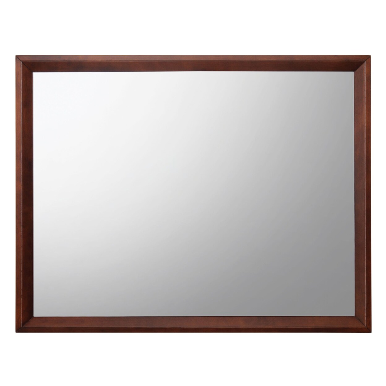 Saltoro Sherpi Rectangular Shape Wooden Frame with Mirror Encasing, Brown and Silver-