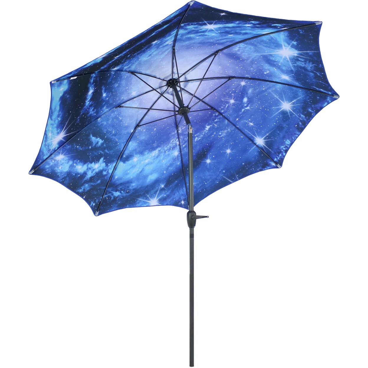 Sunnydaze 9 Ft Aluminum Patio Umbrella With Tilt And Crank - Starry Galaxy