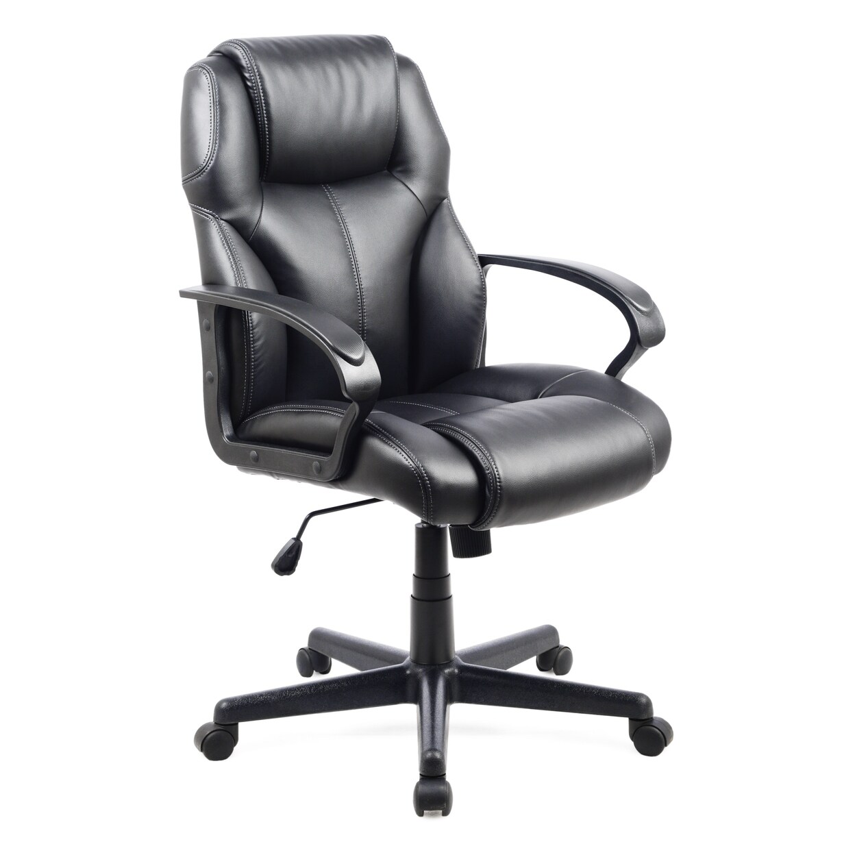 Corliving Black Leatherette Managerial Office Chair