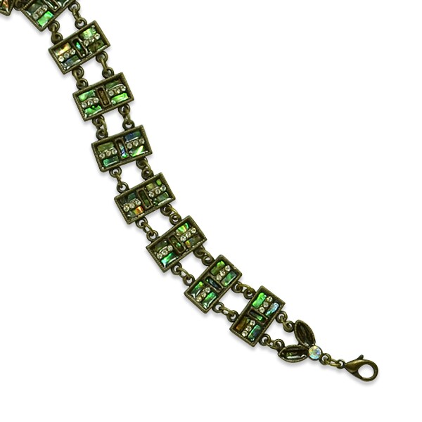 Antique Inspired Gemstones with Shell Bracelet
