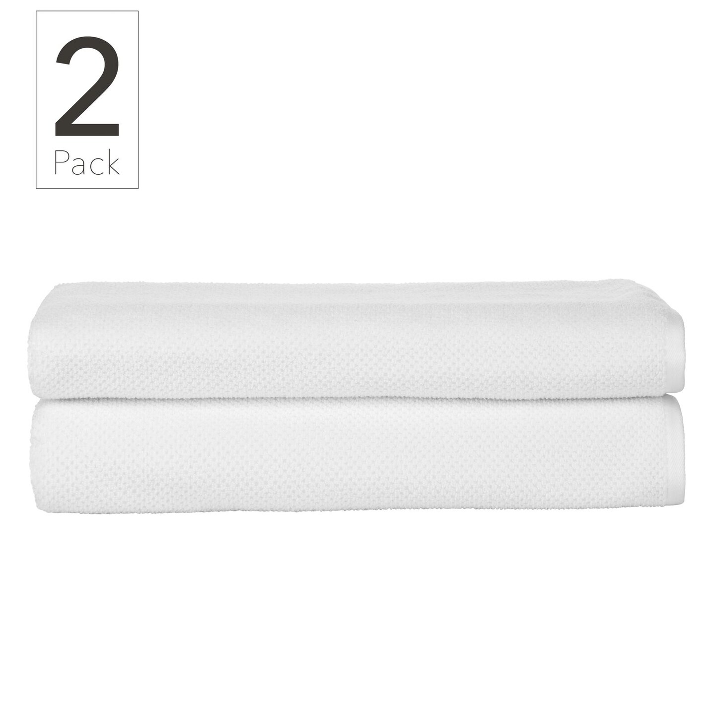 Nate Home by Nate Berkus 100% Cotton Textured Rice Weave 6-Piece Towel Set  | 2 Bath Towels, Hand Towels, and Washcloths, Soft and Absorbent for