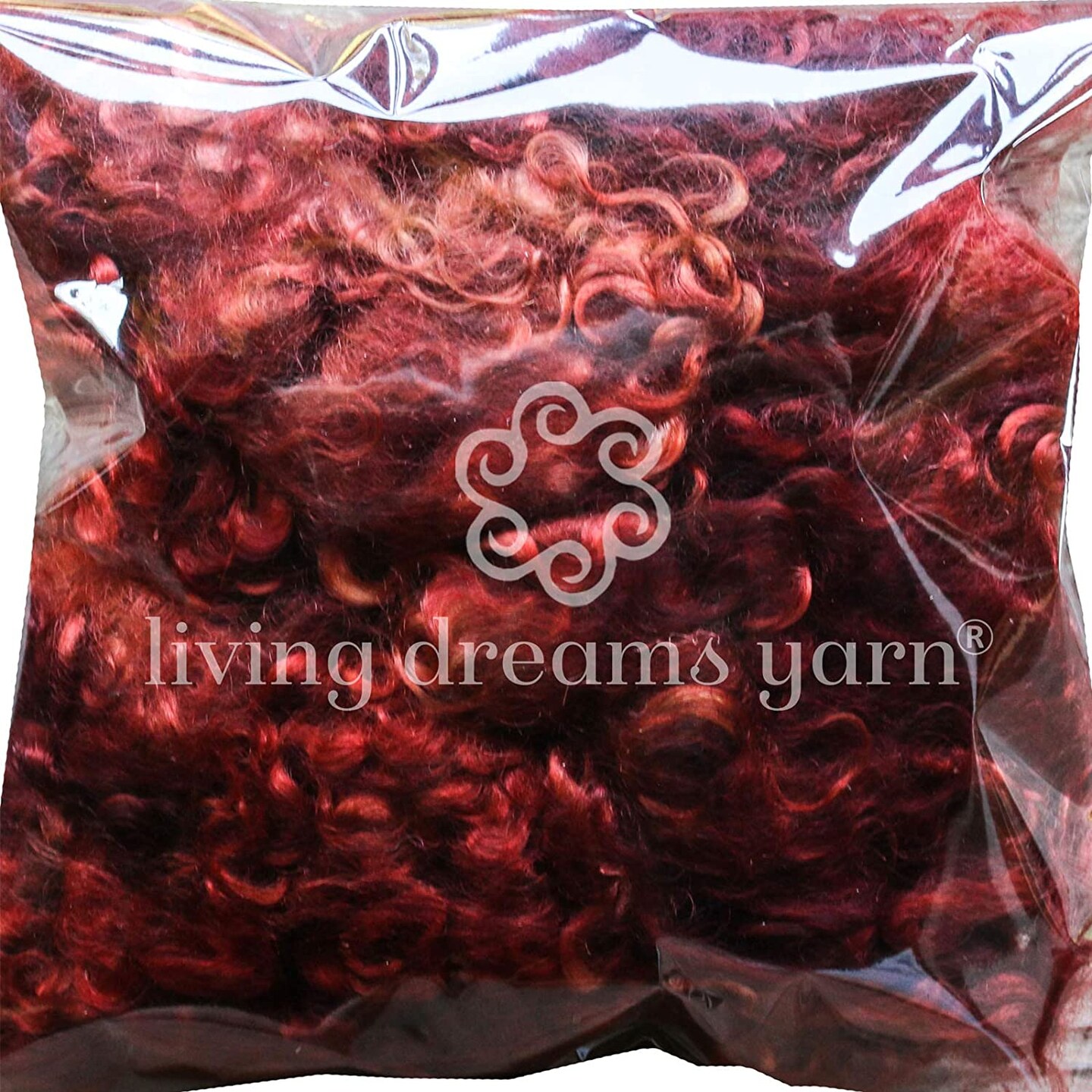 HENNA MOHAIR LOCKS. Organic Hand-Dyed Curly Wool for Rooting Doll Hair, Felting, Blending, Spinning. 1oz