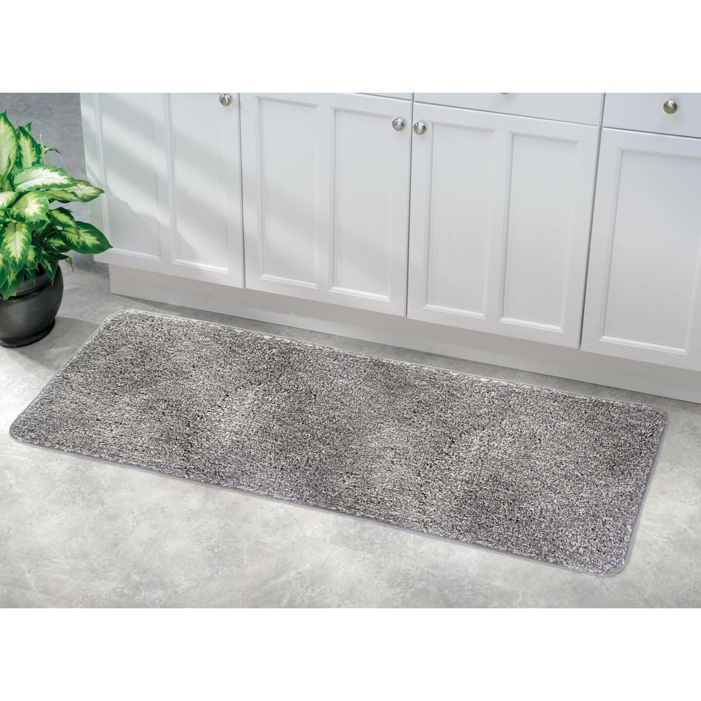 mDesign Heathered Soft Microfiber X-Long Accent Rug Mat/Runner