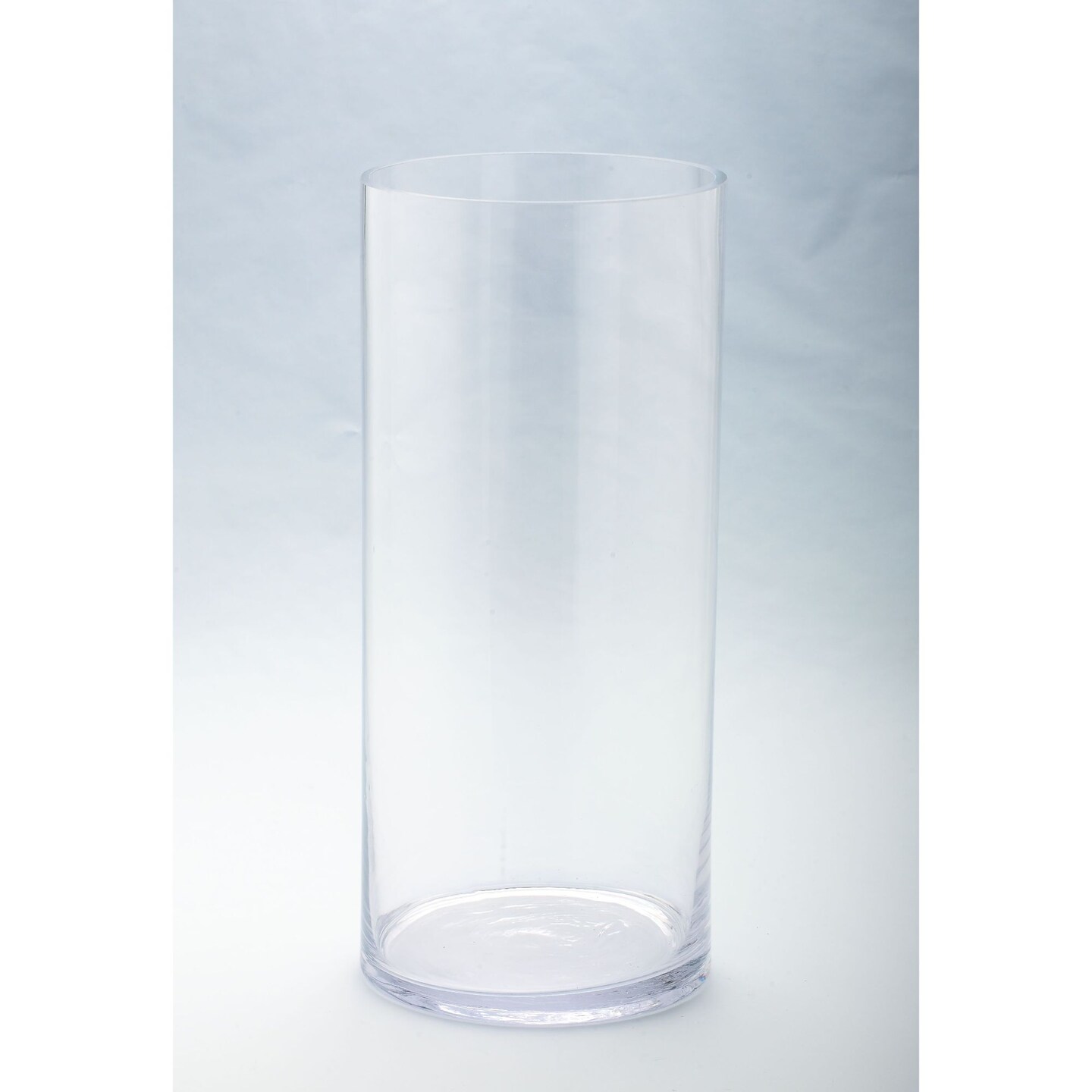 CC Home Furnishings 17.5&#x22; Clear Solid Glass Cylindrical Flower Vase