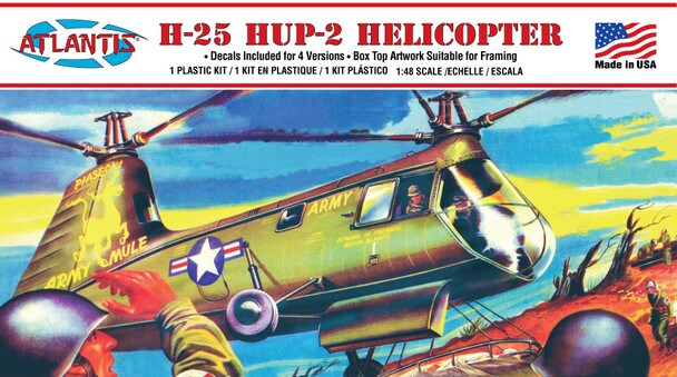 Atlantis Models  1/48 Atlantis Models H25A Army Mule Helicopter (formerly Aurora) (Re-Issue) Plastic Model